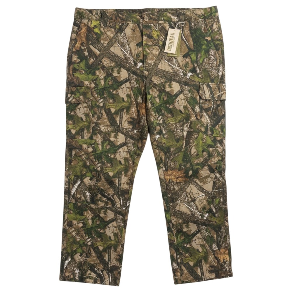 NWT RedHead Silent-Ride Pants Mens 3XL x 32 Green Camo TrueTimber Cargo Hunting